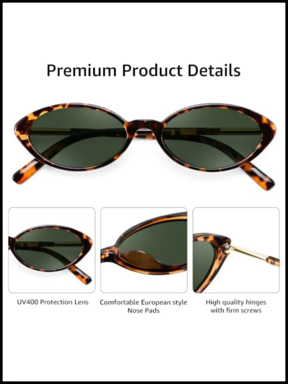 Retro Oval Cat Eye Sunglasses Women Trendy 90s Narrow Shades Y2K Sunnies